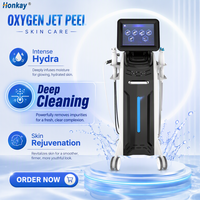 Appareil professionnel de soin du visage pour éliminer les points noirs, oxygénothérapie, 8 en 1, jet d'oxygène, peeling à l'eau, oxygénothérapie