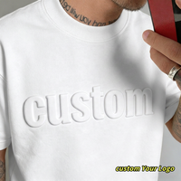 T-shirts Boxy Unisexe Homme en Coton 100% de Haute Qualité, Personnalisés avec Lettres 3D en Relief, Écologiques et à Séchage Rapide, Coupe Oversize – Fabrication de Pointe