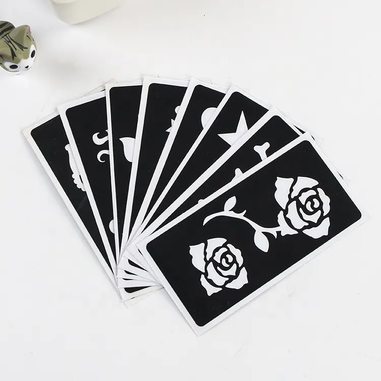 Высококачественные Популярные наклейки из хны, аэрограф, трафареты для татуировок, многоразовые трафареты для боди-арта, татуировки