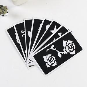 Personalizado ahueca hacia fuera el oro <span class=keywords><strong>Henna</strong></span> pegatina aerógrafo tatuaje plantillas reutilizables cuerpo arte tatuaje plantilla molde pegatina - Product Image 2