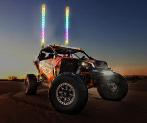 ไฟ LED Whip Light พร้อมรีโมทคอนโทรล สำหรับรถบรรทุก รถ SUV รถ ATV รถ UTV รถออฟโรด เสาธง 12V รับประกัน - Product Image 2