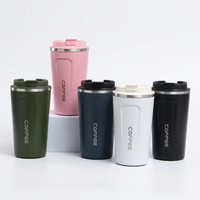 Mug de bureau portable en acier inoxydable 380 ml 510 ml, double paroi sous vide, avec couvercle à bec verseur, pour l'école, vente en gros OEM