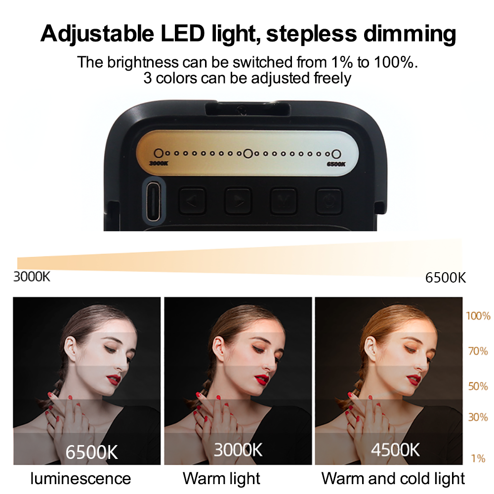 Hongdak Wholesale 360 Rotation Full Color Mini Portable LED Camera Lights Multi-function Photographysmall square Light