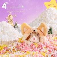 Litière en coton Starry Paper pour hamster, 4X plus moelleuse, chaude et colorée, décoration de cage, 5 couleurs pour petits animaux, vente en gros