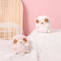 Petit mouton frais Girly en peluche pendentif doux créatif étudiant cadeau mignon sac à dos voiture porte-clés poupée pour les Couples