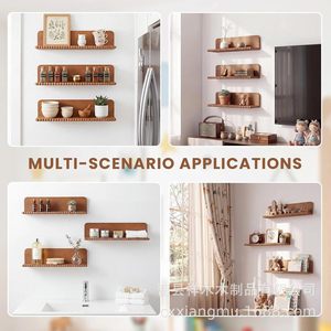 Wooden Wall Mounted <b>Shelf</b> Simple Children Room Toy Storage <b>Rack</b> Solid Wood Display <b>Rack</b> For Kids Bedroom Decoration - Product Image 3