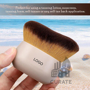 Brocha <span class=keywords><strong>de</strong></span> Maquillaje Kabuki <span class=keywords><strong>de</strong></span> Cabeza Ancha con Logotipo Personalizado, Brocha Extra Grande para <span class=keywords><strong>Autobronceador</strong></span>, para <span class=keywords><strong>Piernas</strong></span>, Rostro y Espalda, Uso en Seco y Húmedo - Product Image 3
