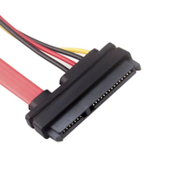 Kabel Data & Daya Combo untuk 7+15 ke VH3.96/3-Port Konduktor CCA PVC 40cm untuk Motherboard Desktop & Hard Drive Tersedia