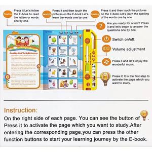 Livre électronique sonore rechargeable pour enfants Zhorya, machine d'apprentissage intelligente en anglais - Product Image 4