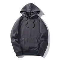 Sweat-shirt à capuche unisexe décontracté de haute qualité, personnalisé, avec impression en relief, couleur unie, 100% coton, vente en gros