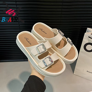 Sandalias de Plataforma Blancas de PU para Mujer, Marca BBAVR, Punta Abierta, Antideslizantes, Suela de PVC, Forro de Malla, Entresuela de Goma, para Verano - Product Image 1