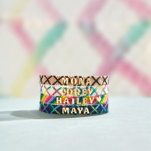 Ensemble de bracelet <span class=keywords><strong>d</strong></span>'amitié avec <span class=keywords><strong>lettre</strong></span> initiale personnalisable DIY tressé élégant-Cadeau de bijoux en cordon fait main <span class=keywords><strong>pour</strong></span> les meilleurs amis - Product Image 2