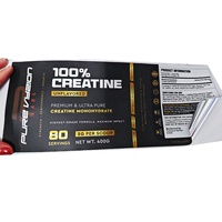 Étiquettes d'emballage pour bouteilles de L-Carnitine de haute qualité, design personnalisé, couleur or métallique, Fire Energe Super