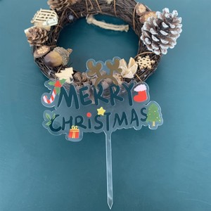 Honey And Sweetness Acrylic Christmas <b>Cake</b> Topper Merry Christmas Decoration 1.3mm Thick <b>Cake</b> <b>Decorating</b> <b>Supplies</b> - Product Image 3