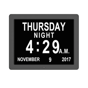 Reloj Digital de día con alarma para personas mayores, cronógrafo con sistema de alarma automático, regulable, de 15 pulgadas para personas con discapacidad visual - Product Image 1