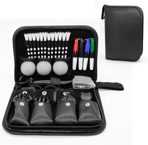 Kit d'accessoires de golf incontournables : balle de golf d'entraînement, tees, porte-gant, étui à balle, stylo, outil de réparation de divots, compteur de score, EVA - Product Image 1