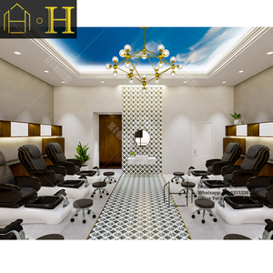 Lux Design Barber Shop Furniture With Mdf Metal <strong>Grey</strong> <strong>Display</strong> <strong>Cabinet</strong> for Hair Salon - Product Image 5