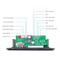 Module amplificateur 2*40W 80W Bluetooth pour voiture, radio FM, mains libres avec micro, AUX 3,5 mm, carte décodeur MP3 TF/U-Disk, 12V 7-14V