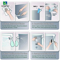 UV-Anti 2MIL Super Membrane Céramique Film Isolant Haute Chaleur pour Fenêtre Verre PET Film Étirable Rigide Translucide 50cm Largeur
