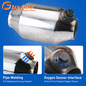 자동차 배기 시스템 전면 열 차폐 세라믹 촉매 2.24인치 컷아웃 스테인리스 스틸 범용 촉매 변환기 - Product Image 2