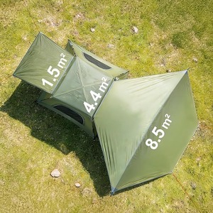 Tente instantanée imperméable <span class=keywords><strong>pour</strong></span> 3-4 personnes avec auvent, design 2-en-1 <span class=keywords><strong>pour</strong></span> le camping en famille, la randonnée en plein air, vente en gros, logo personnalisé OEM - Product Image 3