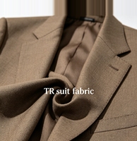 Tissu de costume en twill uni extensible de haute qualité pour hommes et garçons, en polyester et viscose TR, vente en gros