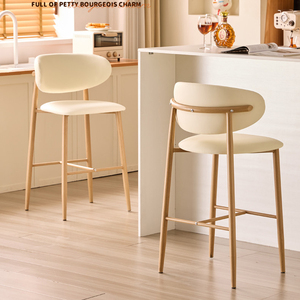 Taburete de Bar Comercial de Bambú y Madera con <span class=keywords><strong>Respaldo</strong></span> y <span class=keywords><strong>sin</strong></span> Reposabrazos para Uso en Restaurantes, Cocinas y Barra - Product Image 4