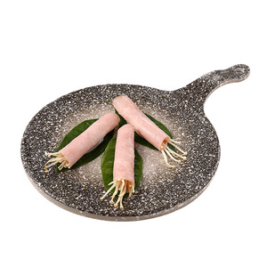 Mini wok avec poignée, plaque de barbecue ronde, couleur unie durable, pour la restauration, les hôtels, les fêtes - Product Image 1