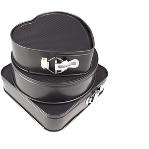 Juego de 3 unidades de moldes antiadherentes a prueba de fugas para pasteles, moldes para pasteles y utensilios para hornear con fondo extraíble - Product Image 1