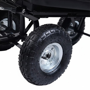 Carretilla de Jardín de Polietileno Resistente de 4x4x20 Pulgadas, Capacidad de 650 Libras, 7.0 Pies Cúbicos, Neumáticos Negros para Transportar Leña y Abono, ODGGAR027 - Product Image 5