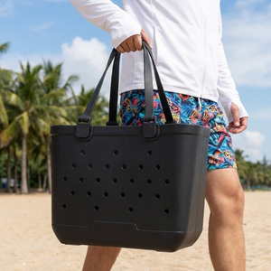 Wholesale Custom Logo Eva Silicone Open Beach Tote Eva <strong>Bag</strong> Waterproof Durable <strong>for</strong> Outdoor Gym Travel Croc Handbag - Product Image 1