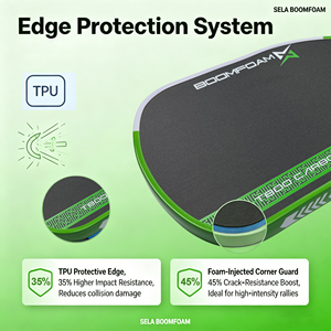Palas <span class=keywords><strong>de</strong></span> Pickleball SELA BoomFoam <span class=keywords><strong>de</strong></span> Fibra <span class=keywords><strong>de</strong></span> Carbono T800 con Superficie <span class=keywords><strong>de</strong></span> Fricción Rugosa y Borde <span class=keywords><strong>de</strong></span> EVA GEN5 |   Logotipos Personalizados y Diseños Modernos - Product Image 3