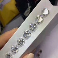 Moissanite en vrac de 0,8 mm à 2,9 mm, pierres fines en gros, Moissanite blanche D taille ronde, 8 cœurs et 8 flèches, testée positivement, type diamant