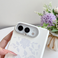 VAWI S141 Coque de téléphone en silicone liquide à fleurs tendance pour iPhone Duo Absorption magnétique sans fil Coque en silicone