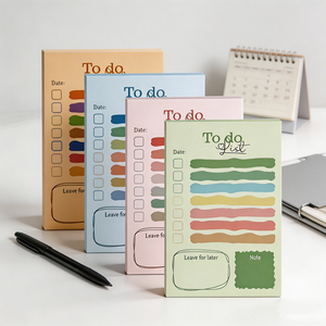 Blocs de notas personalizados SK, coloridos, con listas de tareas, organizadores de notas adhesivas con sección de fecha y notas. - Product Image 3