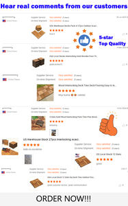 Kualitas Tinggi 12 Inci. X 12 Inci. Ubin Lantai Kayu Akasia Solid Tahan Cuaca Sistem Interlocking untuk Teras dan Taman Luar Ruangan - Product Image 3