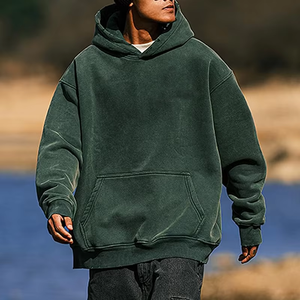 Pull Acid Wash 420 Gsm Coton Coupe Surdimensionnée Manches Longues Avec Poches Avant Unisexe <span class=keywords><strong>Porter</strong></span> Hommes Athlétique Vintage Hoodies - Product Image 1