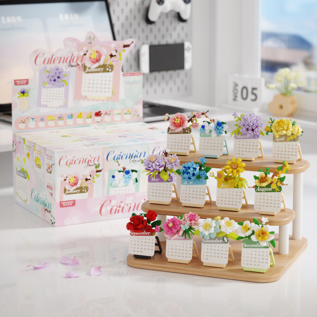 S45 ปฏิทินดอกไม้ Time Travel 1825 ชิ้น