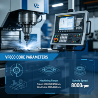Centre d'usinage vertical CNC 3 axes VF600 BT40 automatique haute vitesse pour le prototypage rapide et la R&D