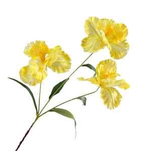 人造花三头爱丽丝鸢尾植物长柄丝绸鸢尾婚礼布置家居酒店软装饰 - Product Image 5