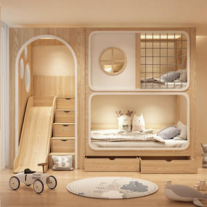 Luxe Bébé Enfants Lits Chambre De Rangement Fille Loft Enfants Lits Princesse Moderne Camas Infantiles Enfants Ensemble De Lit Meubles - Product Image 3