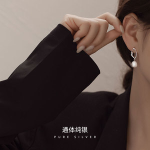 Gümüş 925 gerçek altın kaplama düzensiz tatlı su doğal barok inci kadın küpe toptan - Product Image 5