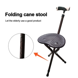 Bastón plegable telescópico <span class=keywords><strong>para</strong></span> personas mayores, bastón plegable con asiento <span class=keywords><strong>para</strong></span> <span class=keywords><strong>caminar</strong></span> - Product Image 2