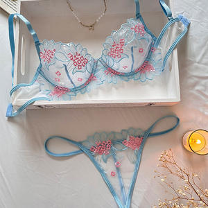 Женский кружевной комплект 2025 нижнего белья с цветочной вышивкой - Product Image 6