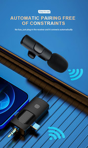 Factory Portable Wireless Stereo Lavalier <strong>Microphone</strong> <strong>3</strong> in 1 Mini Noise Canceling Lavalier <strong>Microphone</strong> - Product Image 4