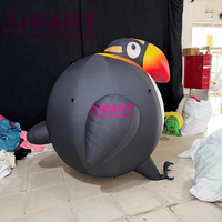 Toucan gonflable animalier de dessin animé pour la décoration de centres commerciaux, ballon gonflable oiseau pour accessoires de scène