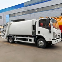 Camion compacteur de déchets ISUZU 4x2 à chargement arrière 8 m³ Diesel Manuel Télécommandé Véhicule de collecte des ordures LHD RHD en option