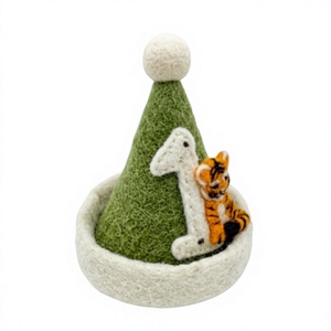 Handmade Eco-Friendly Nonwoven Felt Animal Party Hat <b>Christmas</b> <b>Tree</b> Decor <b>Wall</b> Hanging Traditional Indoor Decoration 100% - Product Image 5