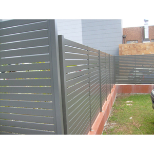 Clôture <span class=keywords><strong>en</strong></span> aluminium noir, lames horizontales <span class=keywords><strong>en</strong></span> aluminium, clôture de <span class=keywords><strong>jardin</strong></span> <span class=keywords><strong>en</strong></span> métal, panneaux de clôture, poteaux, clôture d'intimité <span class=keywords><strong>en</strong></span> aluminium - Product Image 5