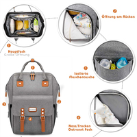 Benutzer definierte große Kapazität wasserdichte Windel Rucksack für Frauen Fashion Factory Outdoor Mama Windel tasche Umhängetasche